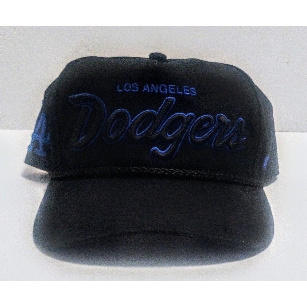 '47 BRAND MLB LOS ANGELES DODGERS SCRIPT EMBROIDERED ROPE SNAPBACK TRUCKER HAT